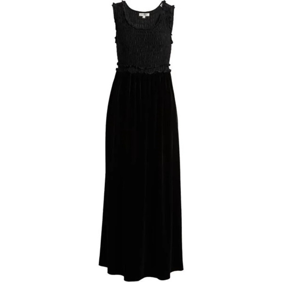 NEW Max Studio Women's Black Velvet Maxi Dress - Picture 1 of 10